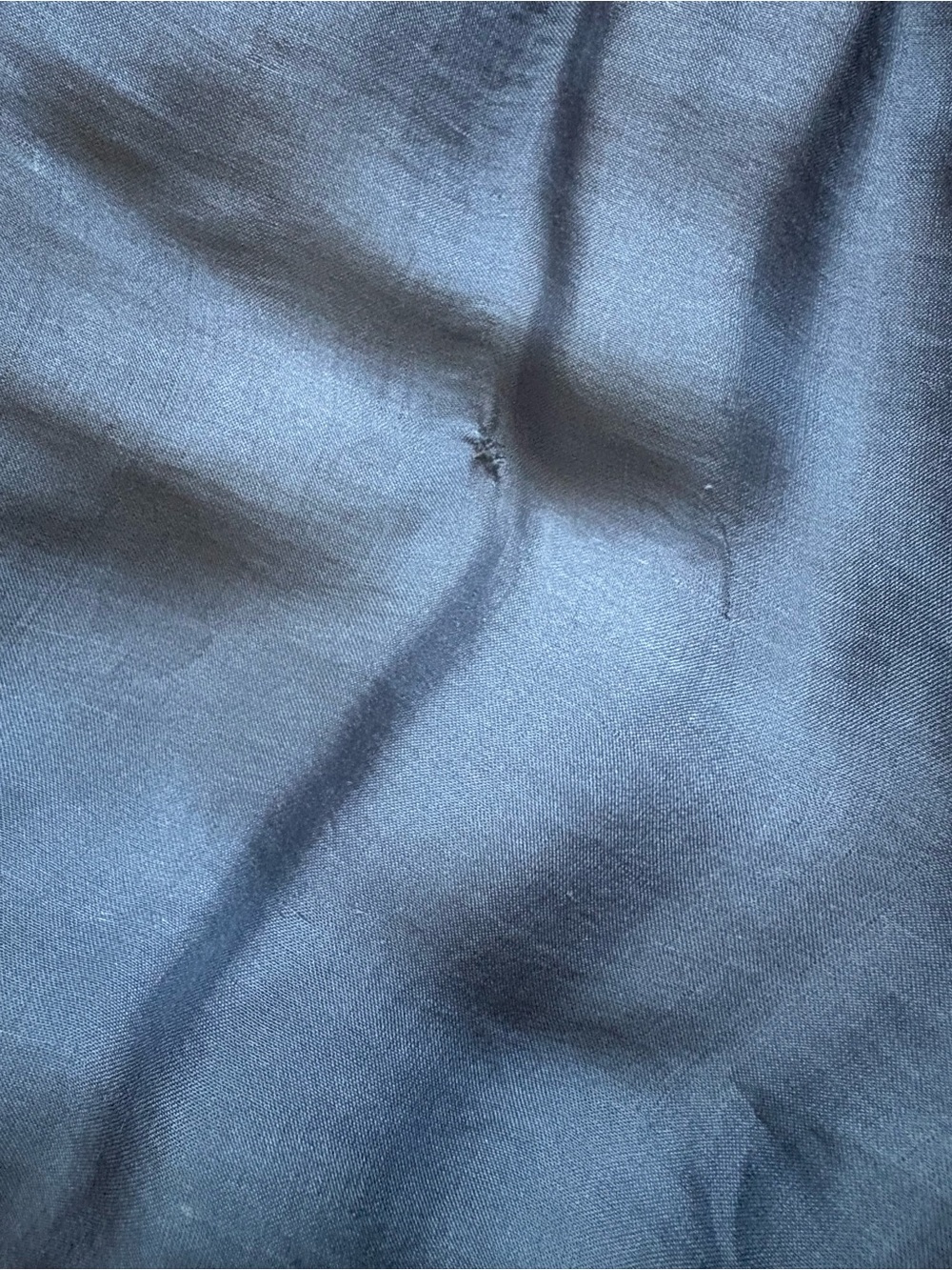 Navy Wide-Leg Sheer Palazzo Pants - Picture 9 of 11